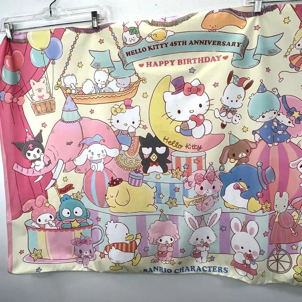 Sanrio Hello Kitty Tapestry Wall Hanging 45th Anniversary Backdrop Kuromi Melody